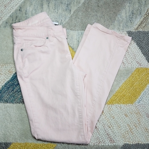 LOFT Denim - Ann Taylor Loft Curvy Straight Light Pink Pants 2
